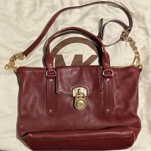 Michael Kors Wine Red Shoulder Bag